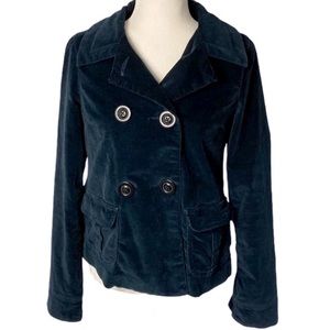 Levi's Womens Peacoat Navy Velvet Double Breasted Size Small